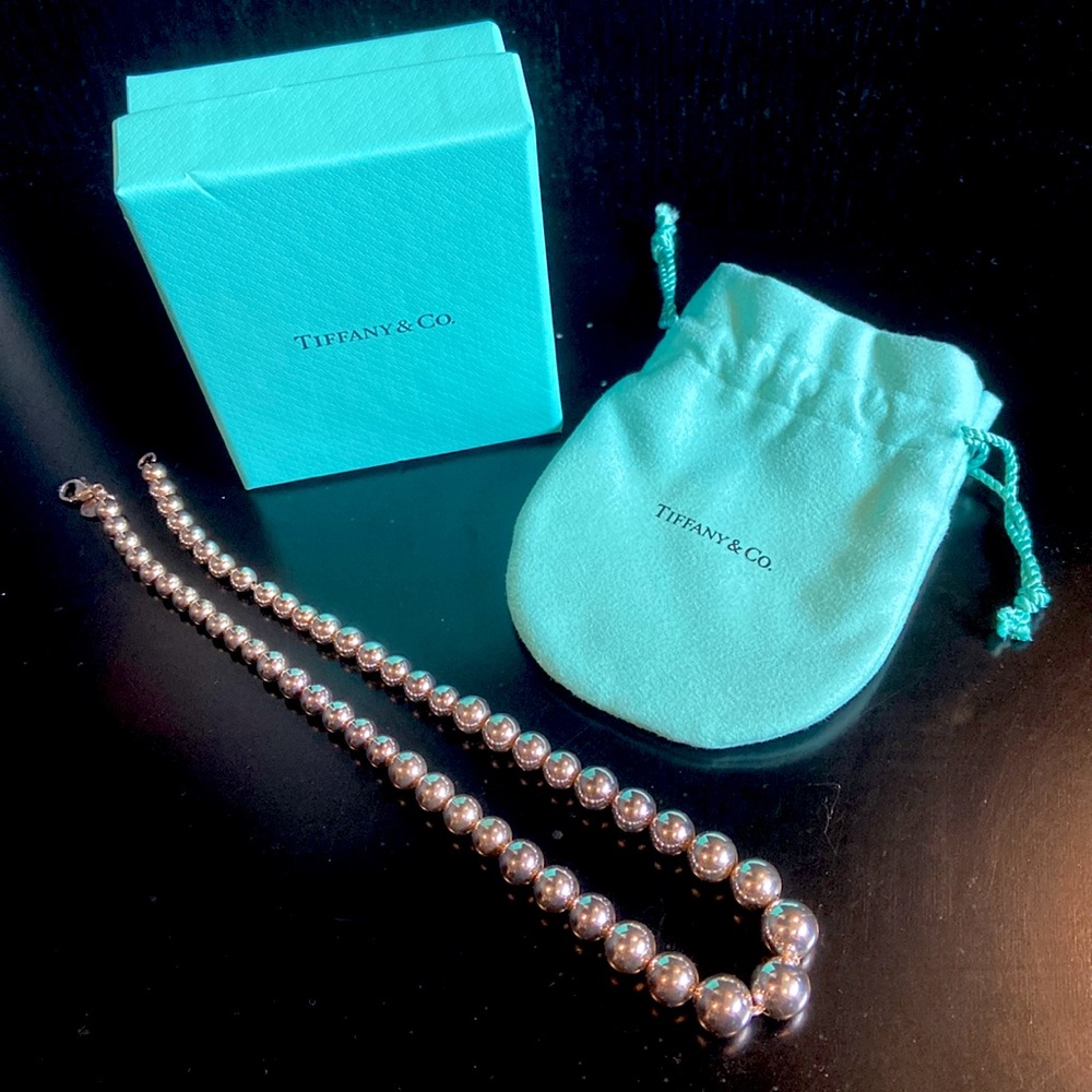 Tiffany’s graduated ball necklace.